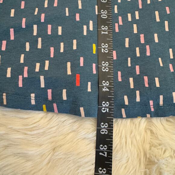 Boden Green Printed Confetti Long Sleeve Swing Mini Dress 10R - Picture 10 of 13